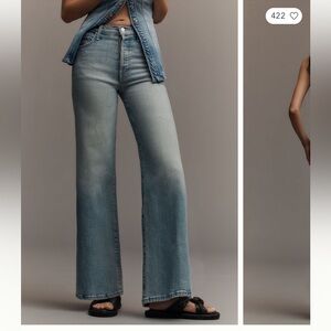 Mother the Tomcat Roller High-Rise Wide Leg Jeans